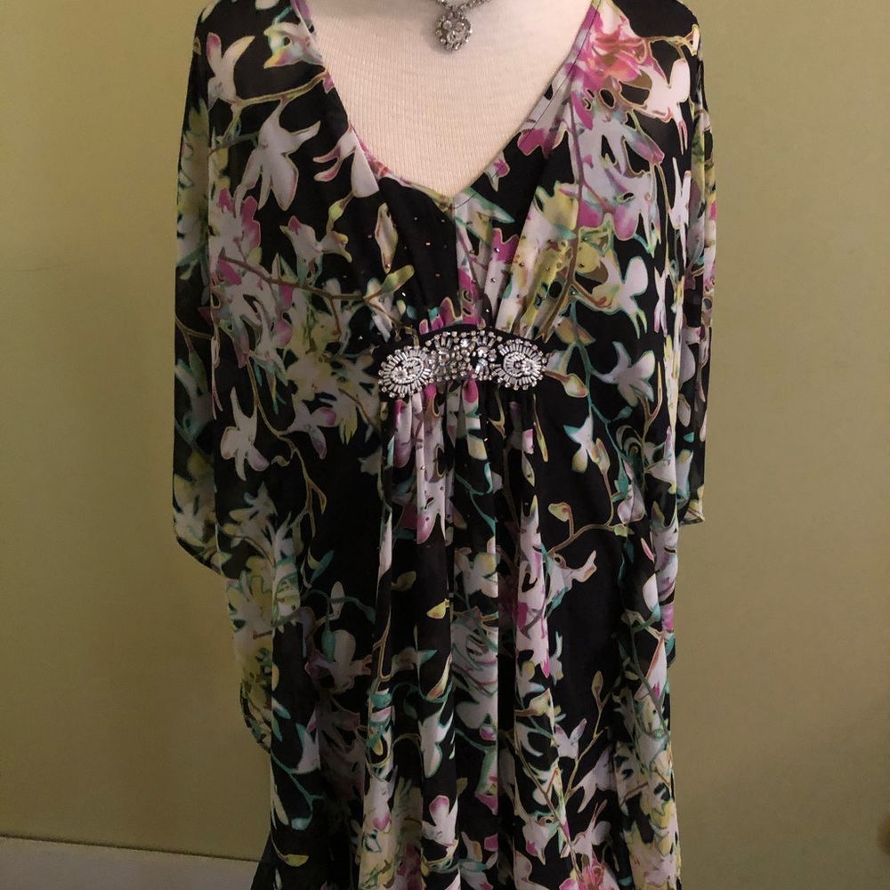 Jennifer Lopez Floral Scarf Dress